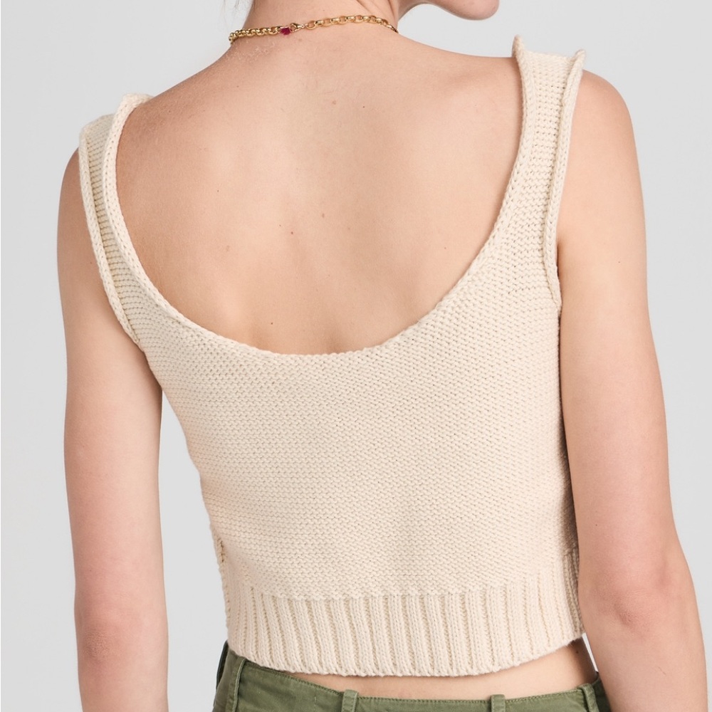 NSF “Luna tank” Women's Cream Knit Tank Top NWT small - Picture 4 of 5
